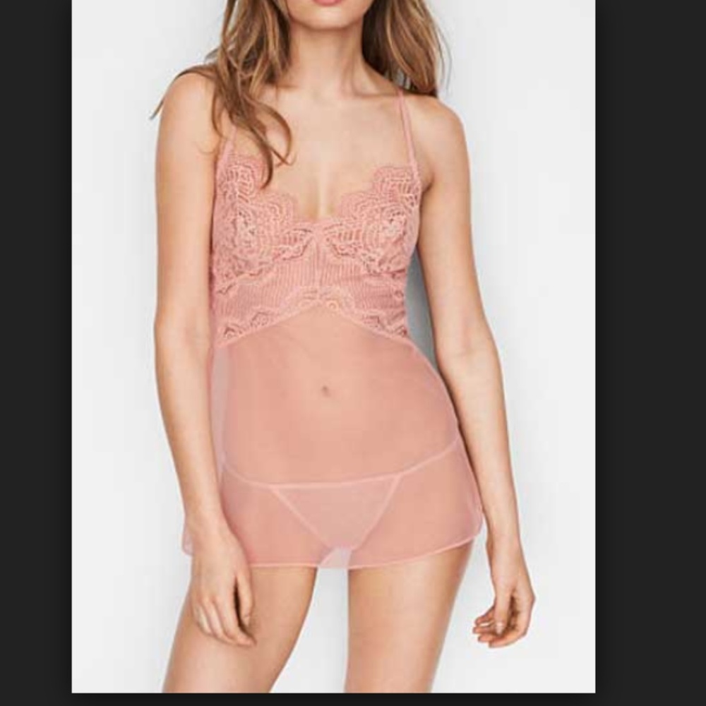 NWOT Dream Angels Floral Lace Babydoll Lingeri